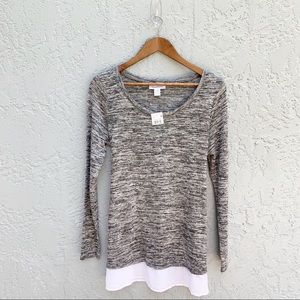 Motherhood Maternity Grey Marled Sweater Size M